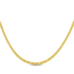 Solid Byzantine Chain Necklace 2.5mm 14K Yellow Gold 22&quot;