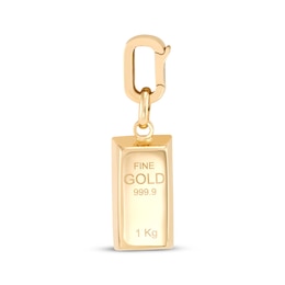 Charmed Memories Gold Bar Charm 10K Yellow Gold