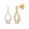 Thumbnail Image 0 of Milestones Diamond Teardrop Dangle Earrings 1/2 ct tw 10K Yellow Gold