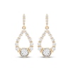 Thumbnail Image 1 of Milestones Diamond Teardrop Dangle Earrings 1/2 ct tw 10K Yellow Gold