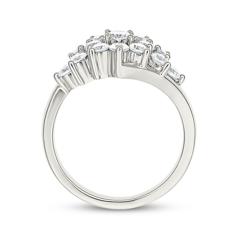 Main Image 3 of Lab-Grown Diamonds by KAY Pyramid Cluster Ring 1-1/4 ct tw 10K White Gold