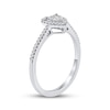 Thumbnail Image 2 of Multi-Diamond Heart-Shaped Halo Promise Ring 1/6 ct tw 10K White Gold