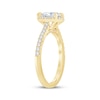 Thumbnail Image 2 of Lab-Grown Diamonds by KAY Pear-Shaped Halo Engagement Ring 3/4 ct tw 14K Yellow Gold