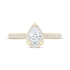 Thumbnail Image 3 of Lab-Grown Diamonds by KAY Pear-Shaped Halo Engagement Ring 3/4 ct tw 14K Yellow Gold