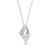 Thumbnail Image 1 of Diamond Seashell Necklace 1/8 ct tw Sterling Silver 18&quot;