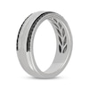 Thumbnail Image 2 of Neil Lane Men’s Black Diamond Hammered Wedding Band 1/3 ct tw 14K White Gold