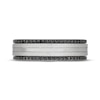 Thumbnail Image 3 of Neil Lane Men’s Black Diamond Hammered Wedding Band 1/3 ct tw 14K White Gold