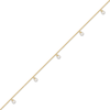 Thumbnail Image 2 of Sneaker Bling Cultured Pearl Dangle Heel Chain 14K Yellow Gold-Plated Sterling Silver