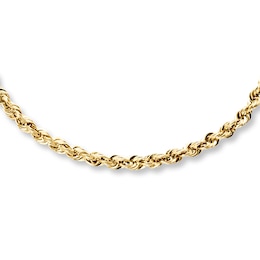 Rope Necklace Hollow 10K Yellow Gold 30&quot;