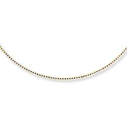 0.75mm Box Chain Necklace Solid 14K Yellow Gold 20&quot;