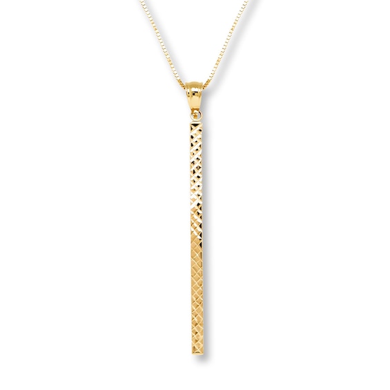 Bar Necklace 10K Yellow Gold