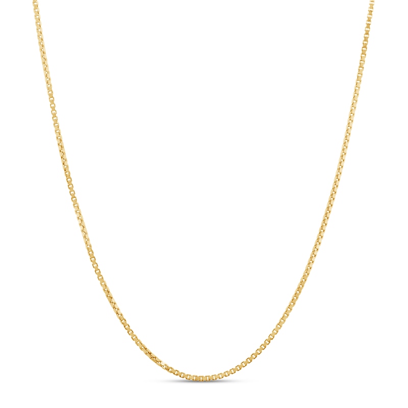 Hollow Venetian Box Chain 14k Yellow Gold 20