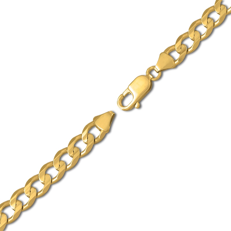 Solid Curb Chain Necklace 10K Yellow Gold 20"