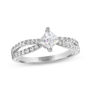 Diamond Engagement Ring 1 ct tw Round-cut 14K White Gold