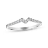 Thumbnail Image 1 of Diamond Notched Wedding Band 1/6 ct tw 14K White Gold