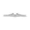 Thumbnail Image 3 of Diamond Notched Wedding Band 1/6 ct tw 14K White Gold