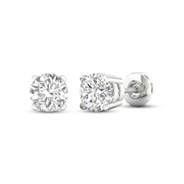 Lab-Grown Diamonds by KAY Solitaire Earrings 2-1/2 ct tw Round-cut 14K White Gold (F/SI2)