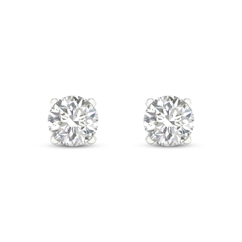 Main Image 2 of Lab-Grown Diamonds by KAY Solitaire Earrings 2-1/2 ct tw Round-cut 14K White Gold (F/SI2)