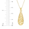 Thumbnail Image 2 of Italian Brilliance Diamond-Cut Teardrop Necklace 14K Yellow Gold 18&quot;