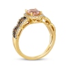 Thumbnail Image 3 of Le Vian Chocolate Waterfall Morganite Ring 3/4 ct tw Diamonds 14K Honey Gold