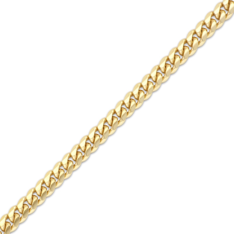 Solid Cuban Curb Chain Necklace 3.3mm 10K Yellow Gold 18”