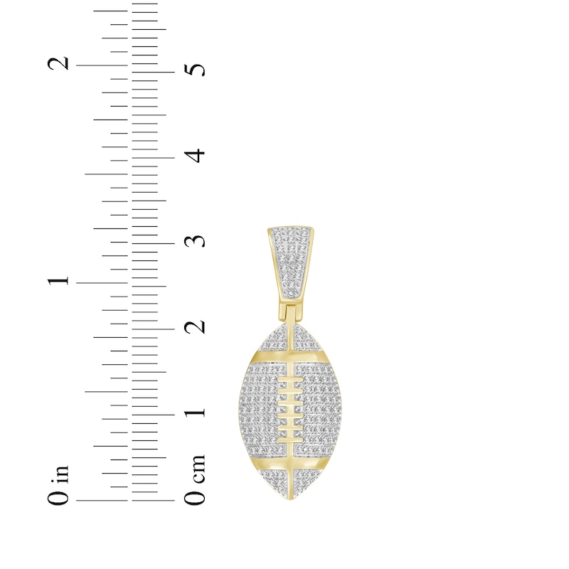 Main Image 3 of Diamond Football Charm 1/4 ct tw 10K Yellow Gold