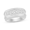 Thumbnail Image 1 of Men’s Round-Cut Diamond Wedding Band 1 ct tw White Gold