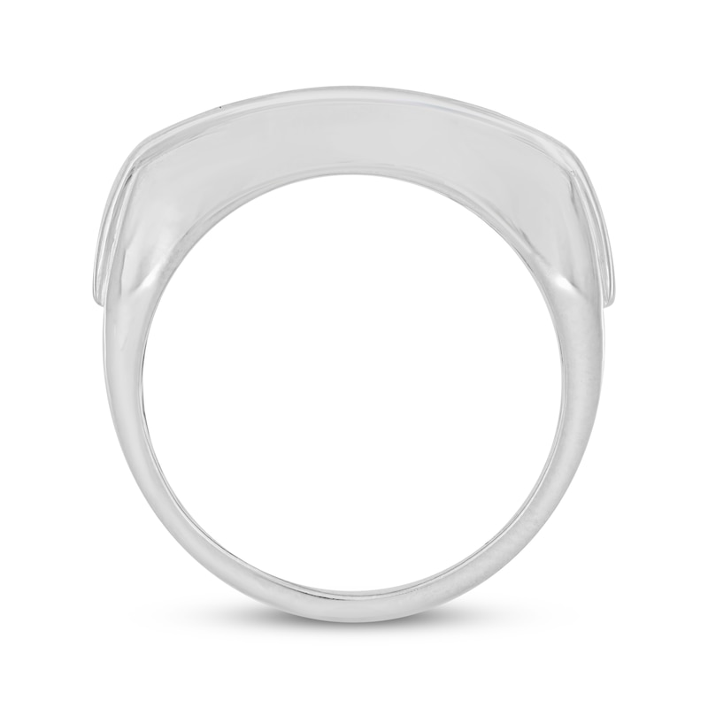 Main Image 3 of Men’s Round-Cut Diamond Wedding Band 1 ct tw White Gold