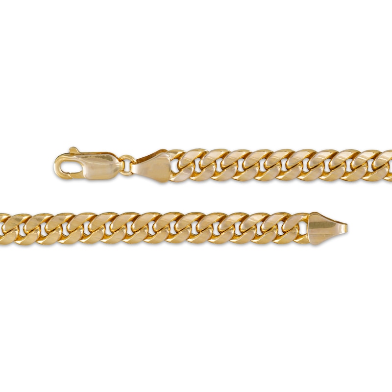 Main Image 3 of Semi-Solid Cuban Curb Chain Necklace 5.25mm 10K Yellow Gold 18&quot;