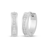 Thumbnail Image 0 of Men's Diamond Huggie Hoop Earrings 1/6 ct tw Stainless Steel