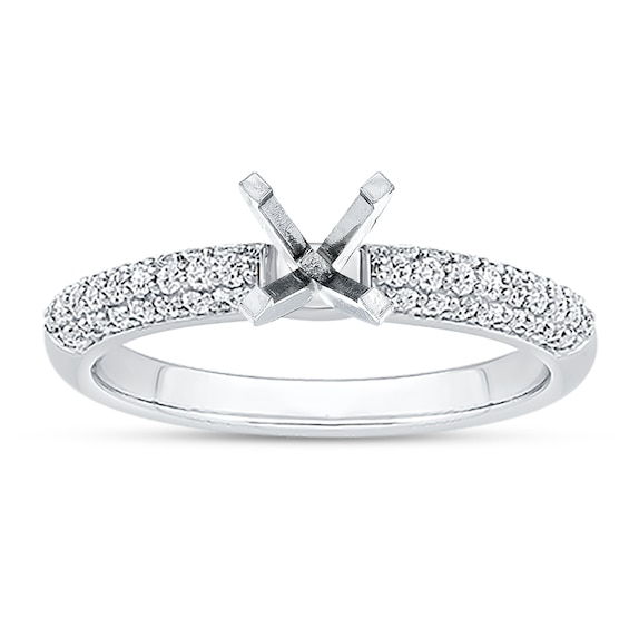 Diamond Engagement Ring Setting 1/3 ct tw 14K White Gold
