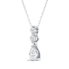 Thumbnail Image 2 of Lab-Grown Diamonds by KAY Certified Pear-Shaped & Round-Cut Drop Necklace 1/2 ct tw 10K White Gold