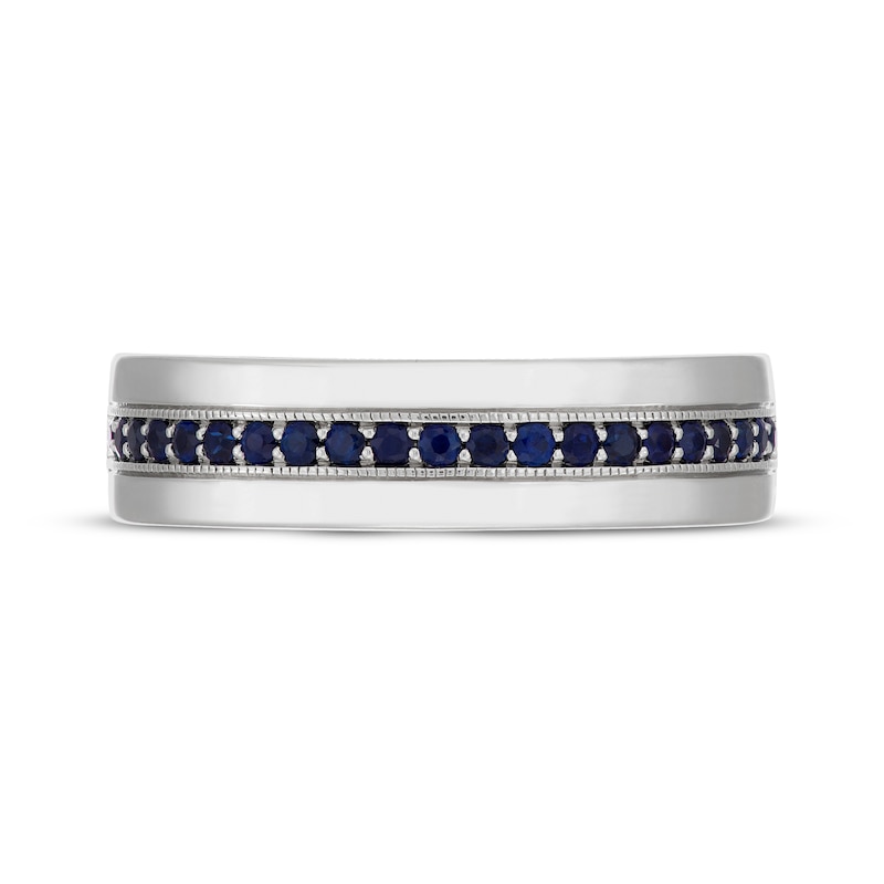 Main Image 3 of Neil Lane Men's Natural Blue Sapphire Wedding Band 14K White Gold