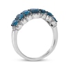 Thumbnail Image 2 of Le Vian Waterfall Oval-Cut Blue Topaz Ring 1/3 ct tw Diamonds 14K Vanilla Gold