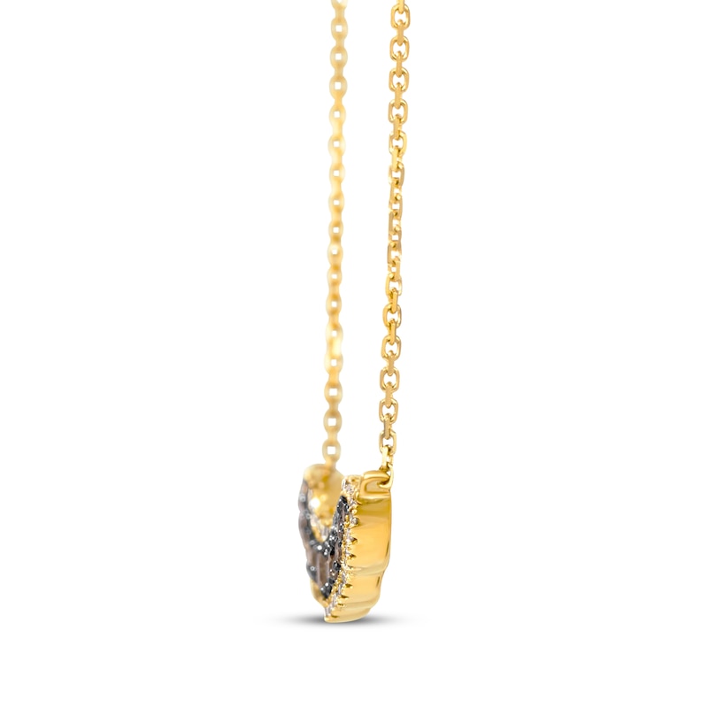 Main Image 2 of Le Vian Chocolate Waterfall Diamond Curved Bar Necklace 3/4 ct tw 14K Honey Gold 19&quot;