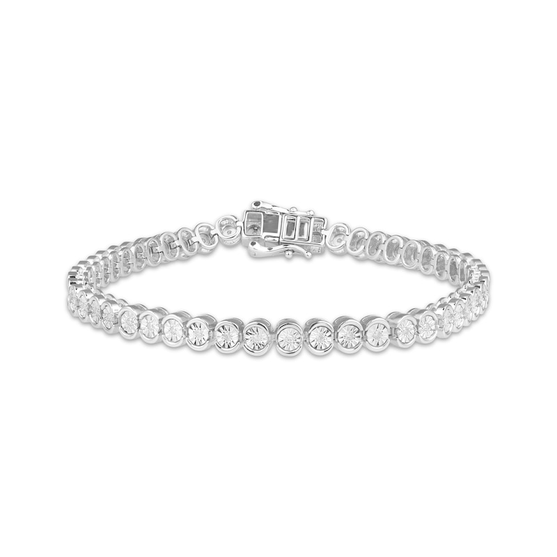 Diamond Tennis Bracelet 1/4 ct tw Sterling Silver 7"