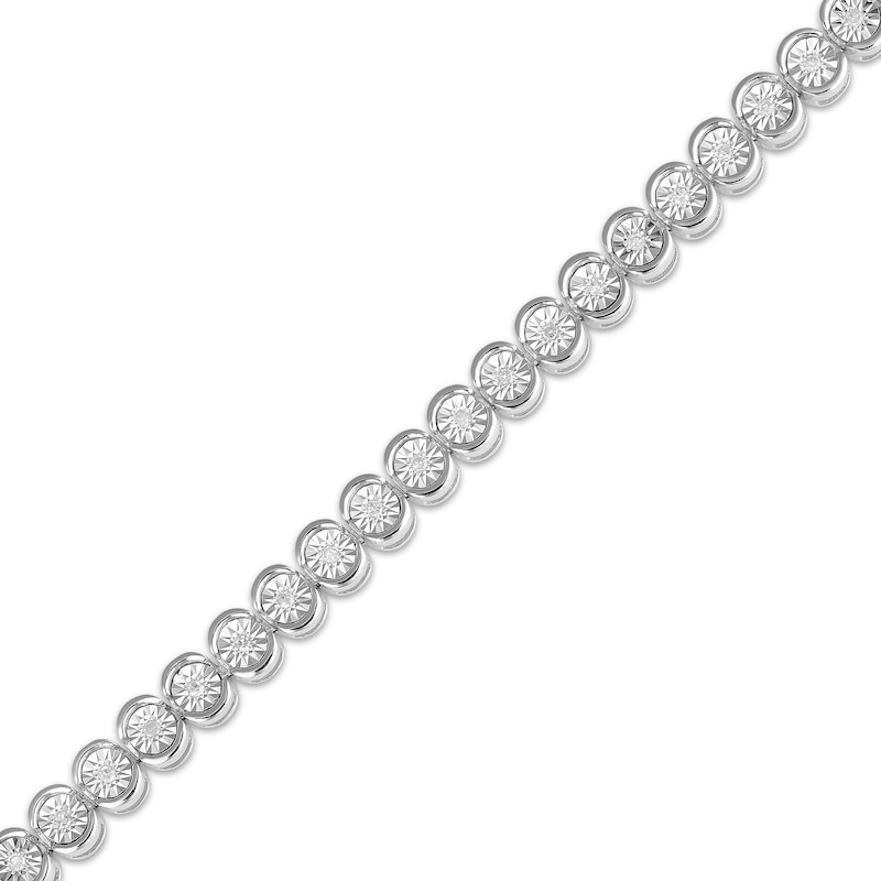 Diamond Tennis Bracelet 1/4 ct tw Sterling Silver 7"