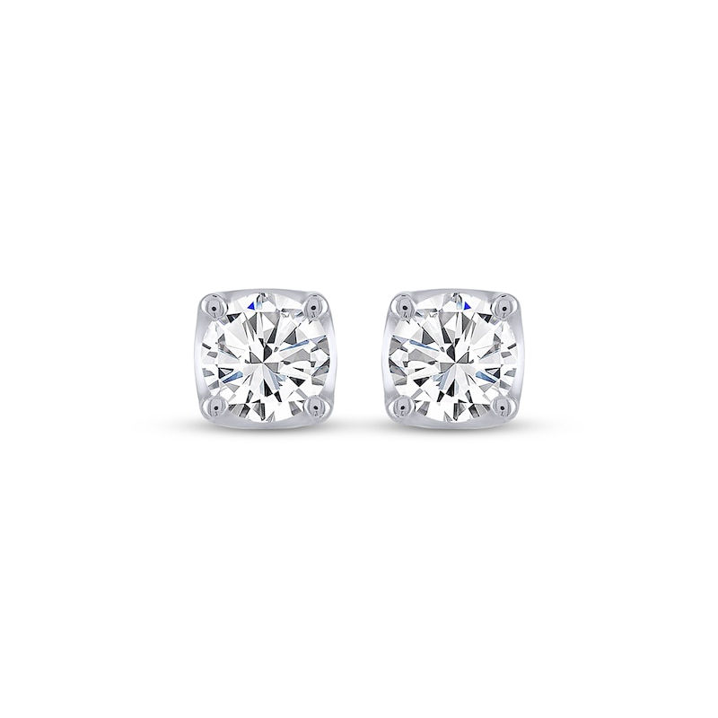 THE LEO Legacy Lab-Created Diamond Round-Cut Solitaire Stud Earrings 2 ct tw 14K White Gold (F/VS2)