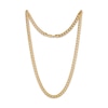 Thumbnail Image 1 of Solid Diamond-Cut Curb Chain Necklace 7.1mm 10K Yellow Gold 22"