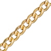 Thumbnail Image 2 of Solid Diamond-Cut Curb Chain Necklace 7.1mm 10K Yellow Gold 22"