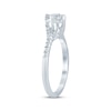 Thumbnail Image 1 of Round-Cut Diamond Halo Bypass Engagement Ring 1/2 ct tw 14K White Gold