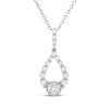 Thumbnail Image 0 of Milestones Diamond Teardrop Necklace 1/4 ct tw 10K White Gold 18"