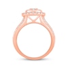 Thumbnail Image 2 of Multi-Diamond Pear-Shaped Halo Engagement Ring 1 ct tw 10K Rose Gold