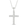 Thumbnail Image 1 of Diamond Cross Necklace 1/4 ct tw Sterling Silver 18&quot;