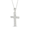 Thumbnail Image 2 of Diamond Cross Necklace 1/4 ct tw Sterling Silver 18&quot;