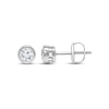 Thumbnail Image 1 of Lab-Grown Diamonds by KAY Round-Cut Bezel-Set Solitaire Stud Earrings 1/2 ct tw 14K White Gold (F/SI2)