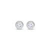 Thumbnail Image 2 of Lab-Grown Diamonds by KAY Round-Cut Bezel-Set Solitaire Stud Earrings 1/2 ct tw 14K White Gold (F/SI2)