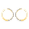 Thumbnail Image 2 of Diamond Open Loop Earrings 1/6 ct tw 10K Yellow Gold