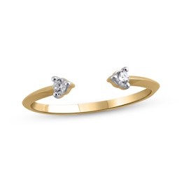 STUDIO BY KAY Diamond Deconstructed Open Ring 1/10 ct tw 24K Yellow Gold-Plated Sterling Silver