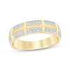 Thumbnail Image 1 of Men's Diamond Trios Wedding Band 1/3 ct tw 10K Yellow Gold